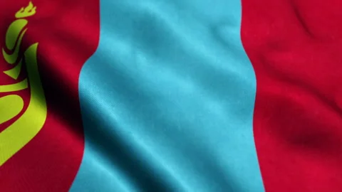 Flag Of Mongolia Background Seamless Loop Animation Видео 226817780