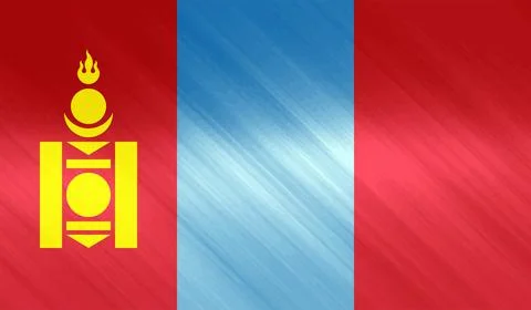 Flag of Mongolia with effect crumpled paper and grunge Stock-Illustration