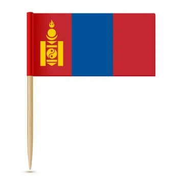 Flag of Mongolia. Flag toothpick Stock Illustration