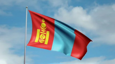 Flag of Mongolia Video stock 443645