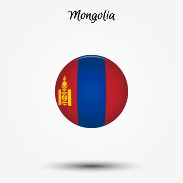 Flag of Mongolia icon Stock Illustration