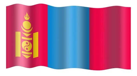 Flag of Mongolia Stock Illustration