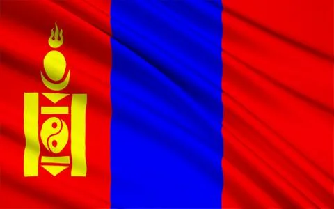Flag of Mongolia Stock Illustration