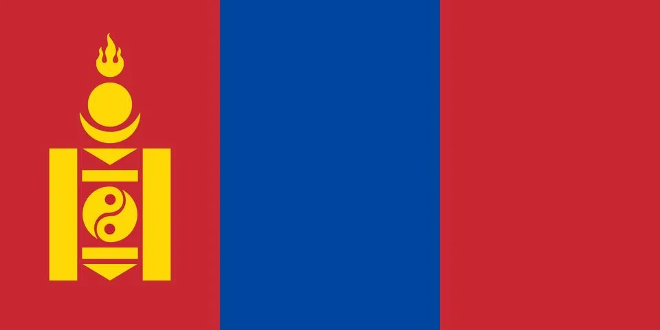 Flag of Mongolia Stock Illustration
