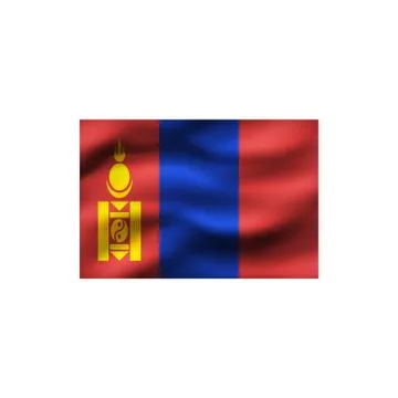 Flag of Mongolia. Stock Illustration