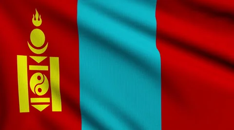 Flag of Mongolia looping Video stock 33805973