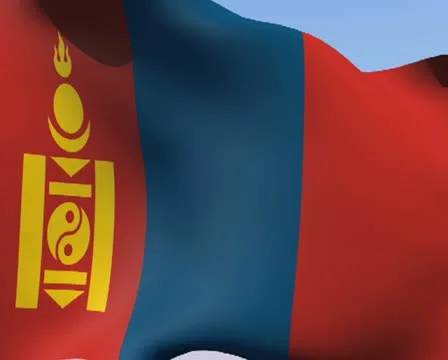 Flag of Mongolia PAL 스톡 동영상 14610562