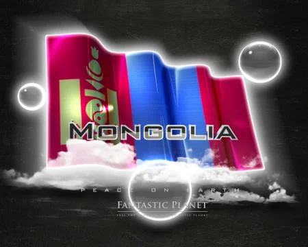 Flag Mongolia quality designer flag イラスト素材