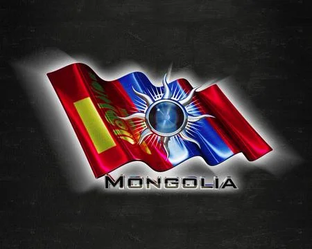 Flag Mongolia quality designer flag Stock Illustration