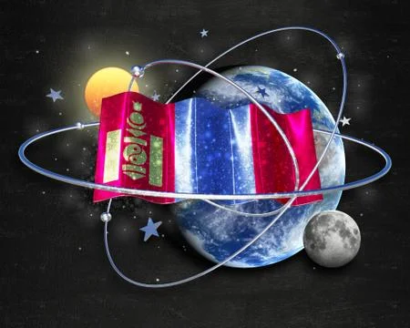 Flag Mongolia quality designer flag Stock Illustration