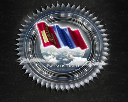 Flag Mongolia quality designer flag Stock Illustration