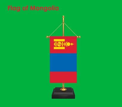 Flag of Mongolia Table Stock Illustration