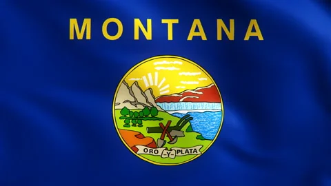 Flag of Montana Background Video Loop Vidéo 117903231