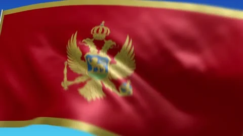 Flag of Montenegro Stock Footage 10809100
