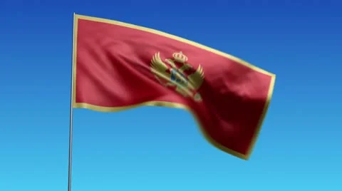Flag of Montenegro Stock Footage 10809101