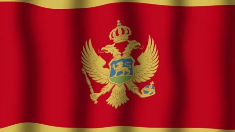 Flag of Montenegro Stock Footage 175837097