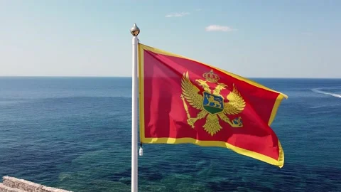 Flag of Montenegro Stock Footage 208067686