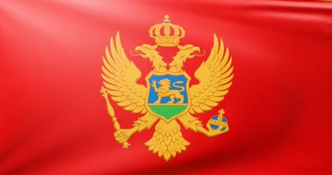Flag of Montenegro Video stock 300850894