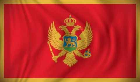 Flag of Montenegro Stock Illustration