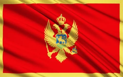 Flag of Montenegro Stock Illustration