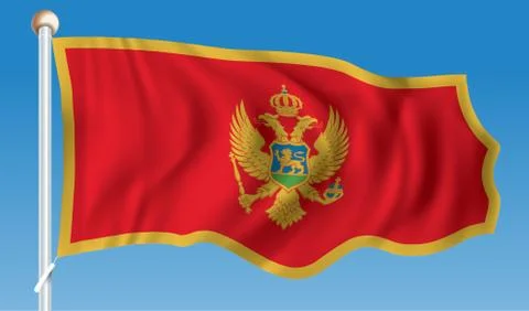 Flag of Montenegro Stock Illustration