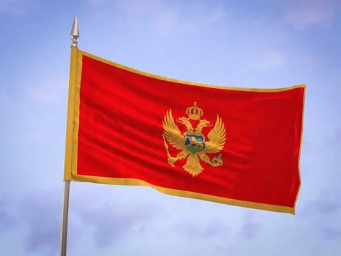 Flag of Montenegro Stock Illustration