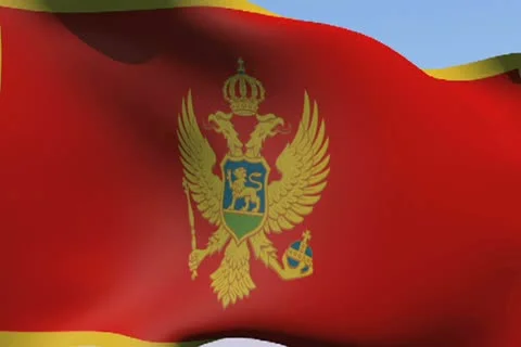 Flag of Montenegro NTSC Stock-Footage 14610620