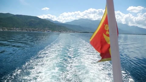 The flag of Montenegro is waving Stock Footage 158290548