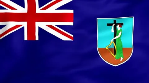 Flag Of Montserrat Stock Footage 11355726