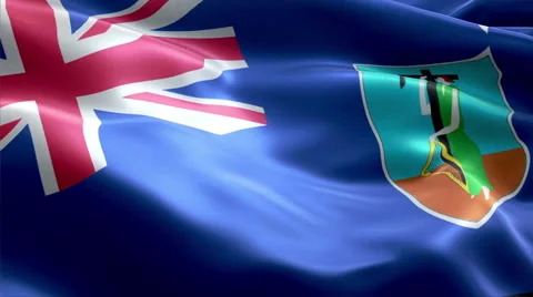 Flag Montserrat Stock-Footage 47754457
