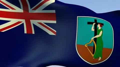 Flag of Montserrat HD Stock Footage 14610664