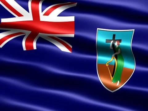 Flag of montserrat Stock Illustration