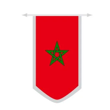 Flag of Morocco on a banner Ilustração Stock