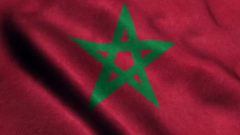 Flag of Morocco Beautiful 3d animation of the Morocco flag in loop mode 스톡 동영상 226819892