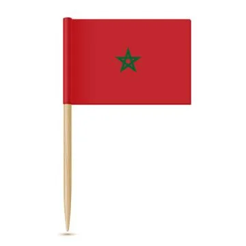 Flag of Morocco. Flag toothpick 10eps Stock Illustration