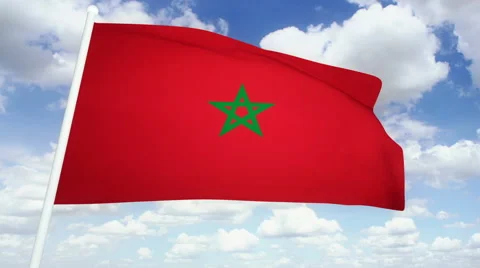 Flag Morocco Stock Footage 61148928
