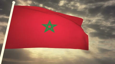 Flag Morocco Stock Footage 61149160