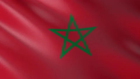 Flag of Morocco Video stock 151513511