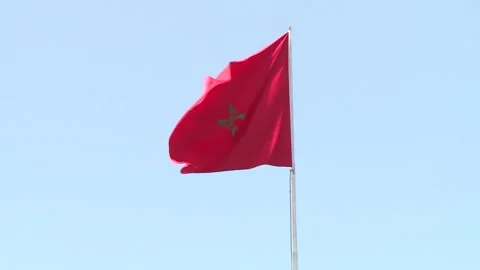 The flag of Morocco Stock Footage 265780078