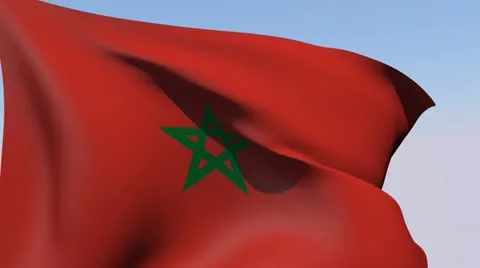 Flag of Morocco HD 스톡 동영상 14610722