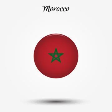 Flag of Morocco icon Stock Illustration