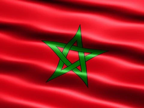 Flag of morocco Stock Illustration