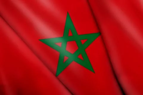 Flag of morocco Stock Illustration