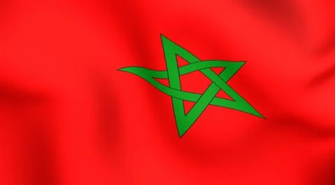 Flag of morocco Stock Illustration