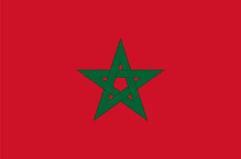 Flag of Morocco Stock Illustration