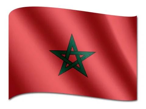 Flag of morocco 스톡 일러스트