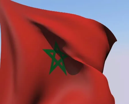 Flag of Morocco PAL Stock Footage 14610751