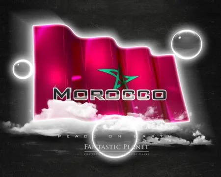 Flag Morocco quality designer flag Stock Illustration