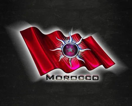 Flag Morocco quality designer flag Stock Illustration