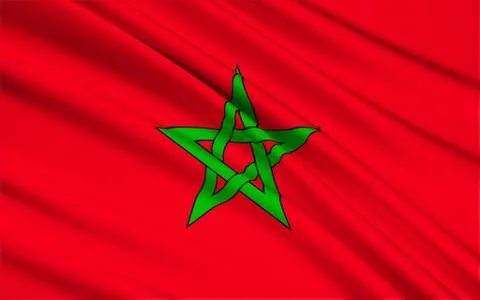 Flag of Morocco, Rabat Stock Illustration